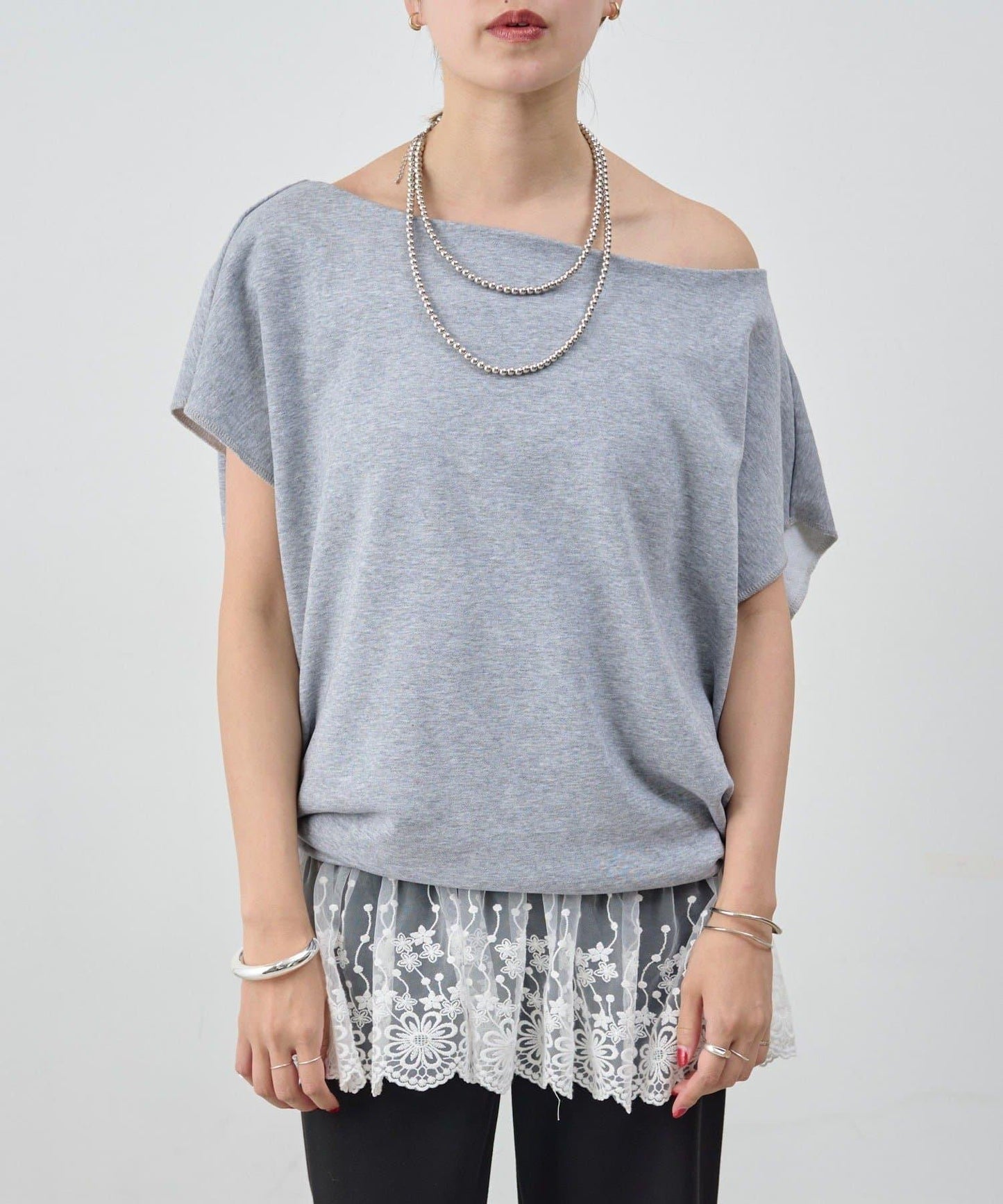 SHENERY 露肩法式短袖衛衣