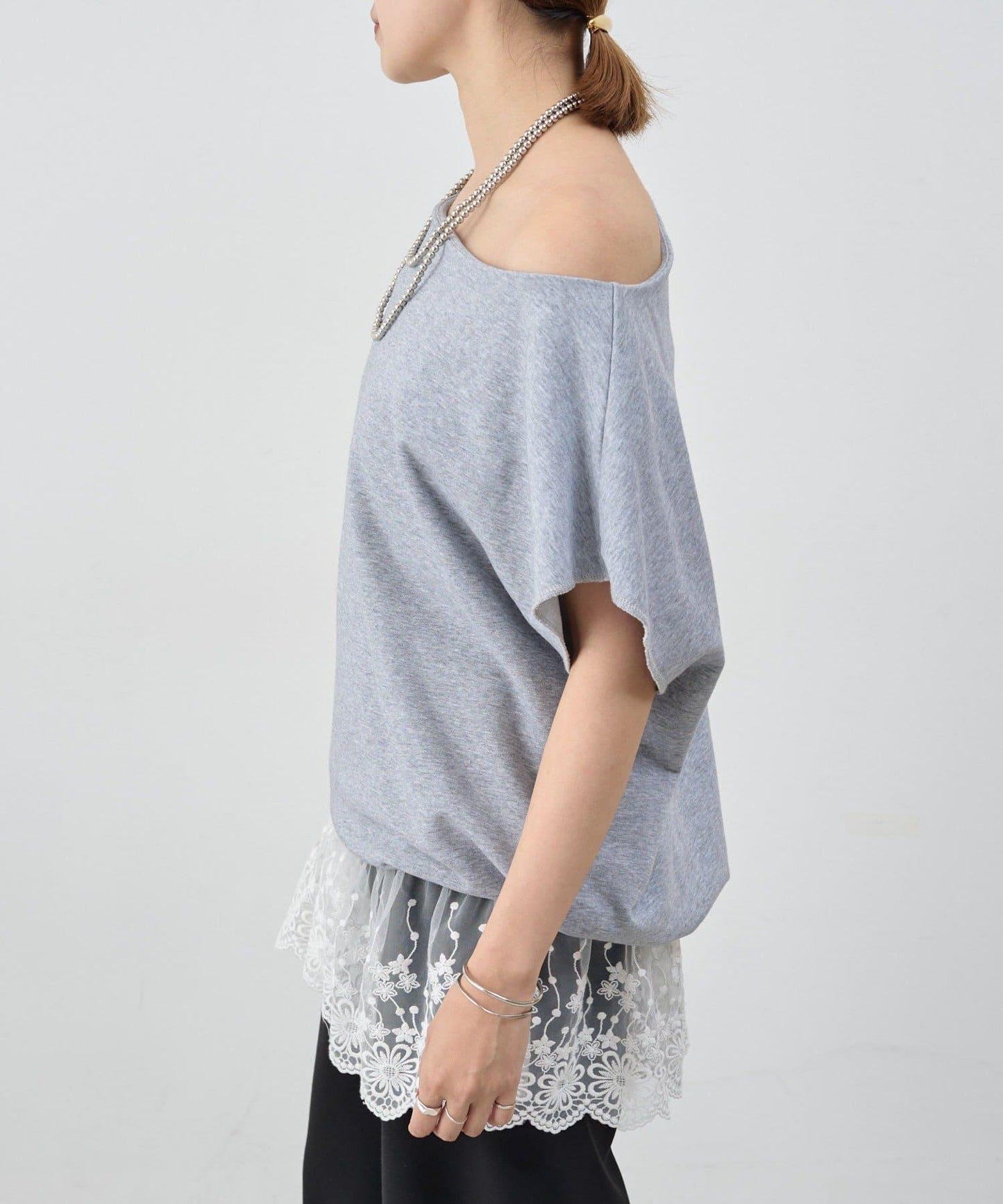 SHENERY 露肩法式短袖衛衣