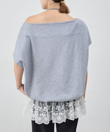 SHENERY 露肩法式短袖衛衣