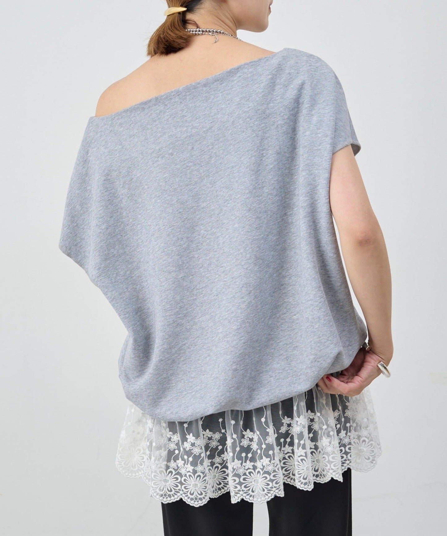 SHENERY 露肩法式短袖衛衣