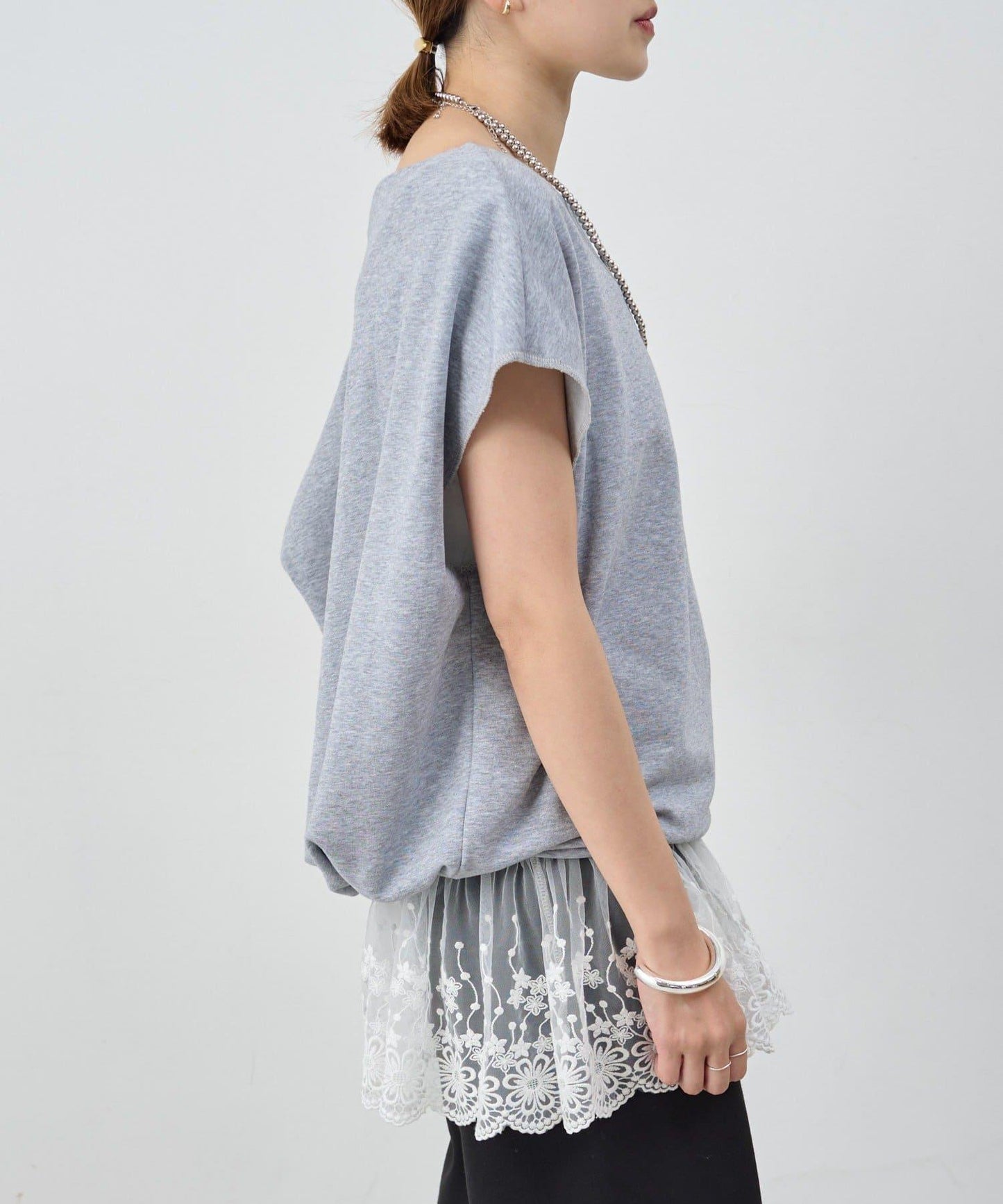 SHENERY 露肩法式短袖衛衣