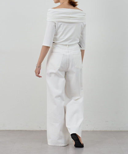 SHENERY 露肩不對稱設計 套頭上衣