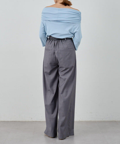 SHENERY 露肩不對稱設計 套頭上衣