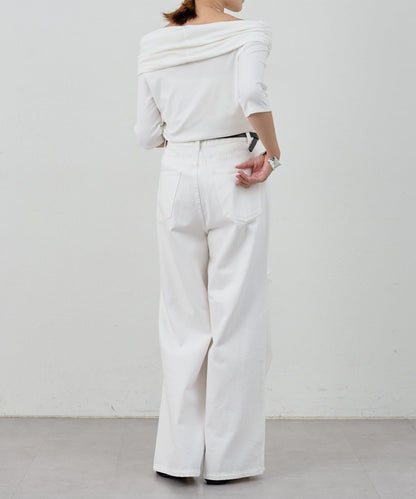 SHENERY 露肩不對稱設計 套頭上衣