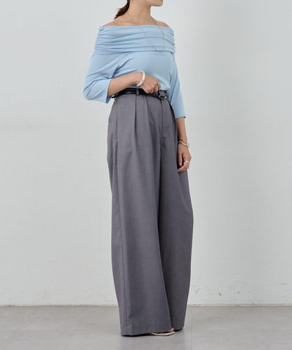 SHENERY 露肩不對稱設計 套頭上衣