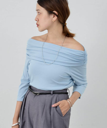 SHENERY 露肩不對稱設計 套頭上衣