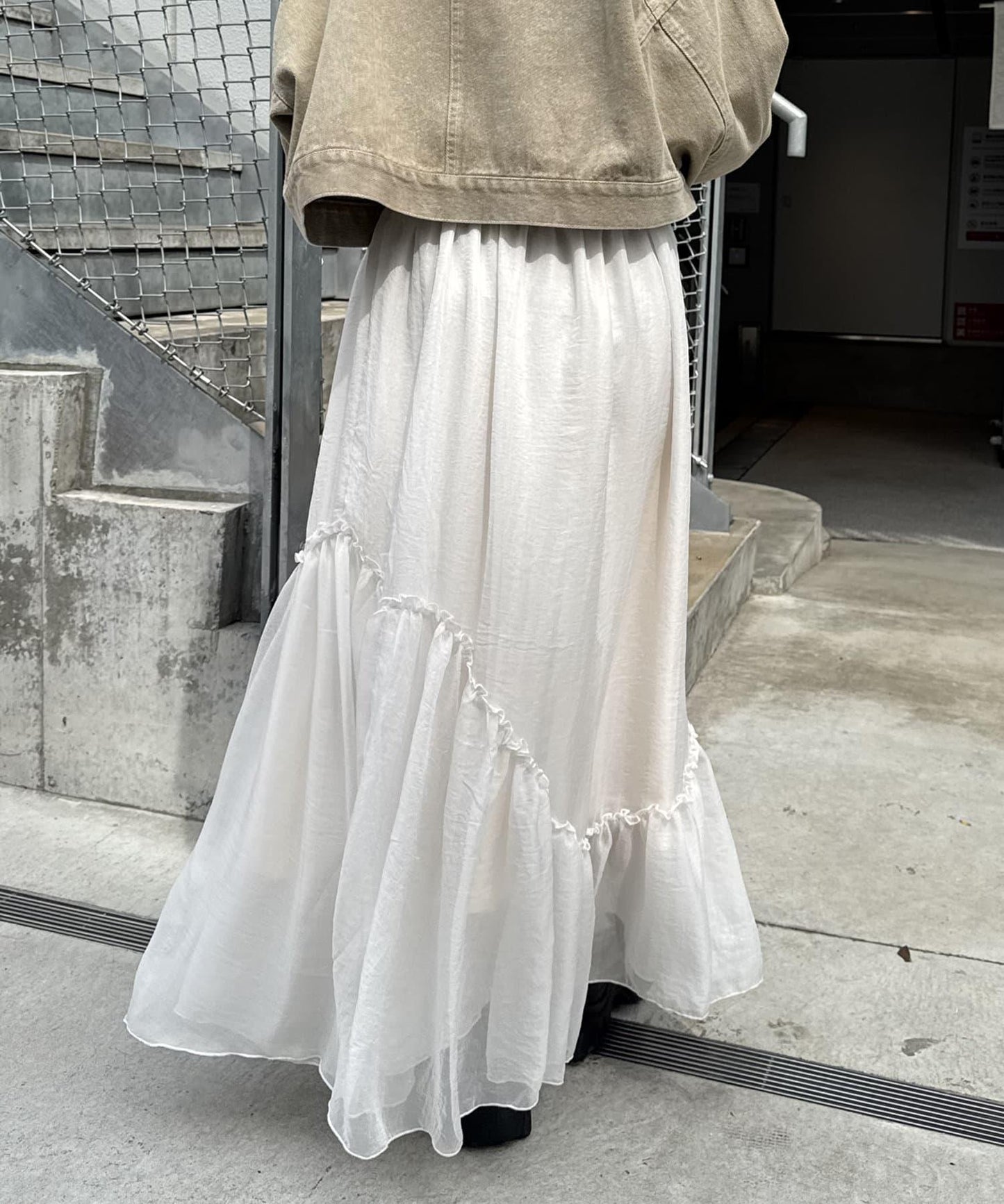 w closet 透視層疊半身裙