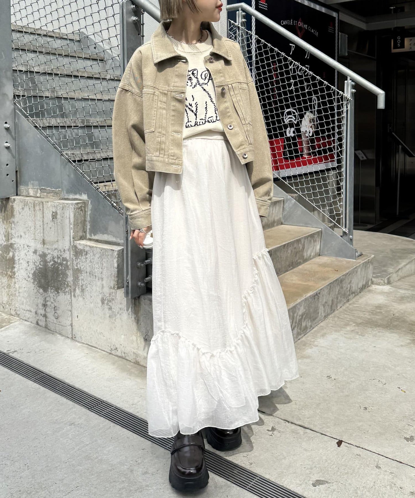 w closet 透視層疊半身裙