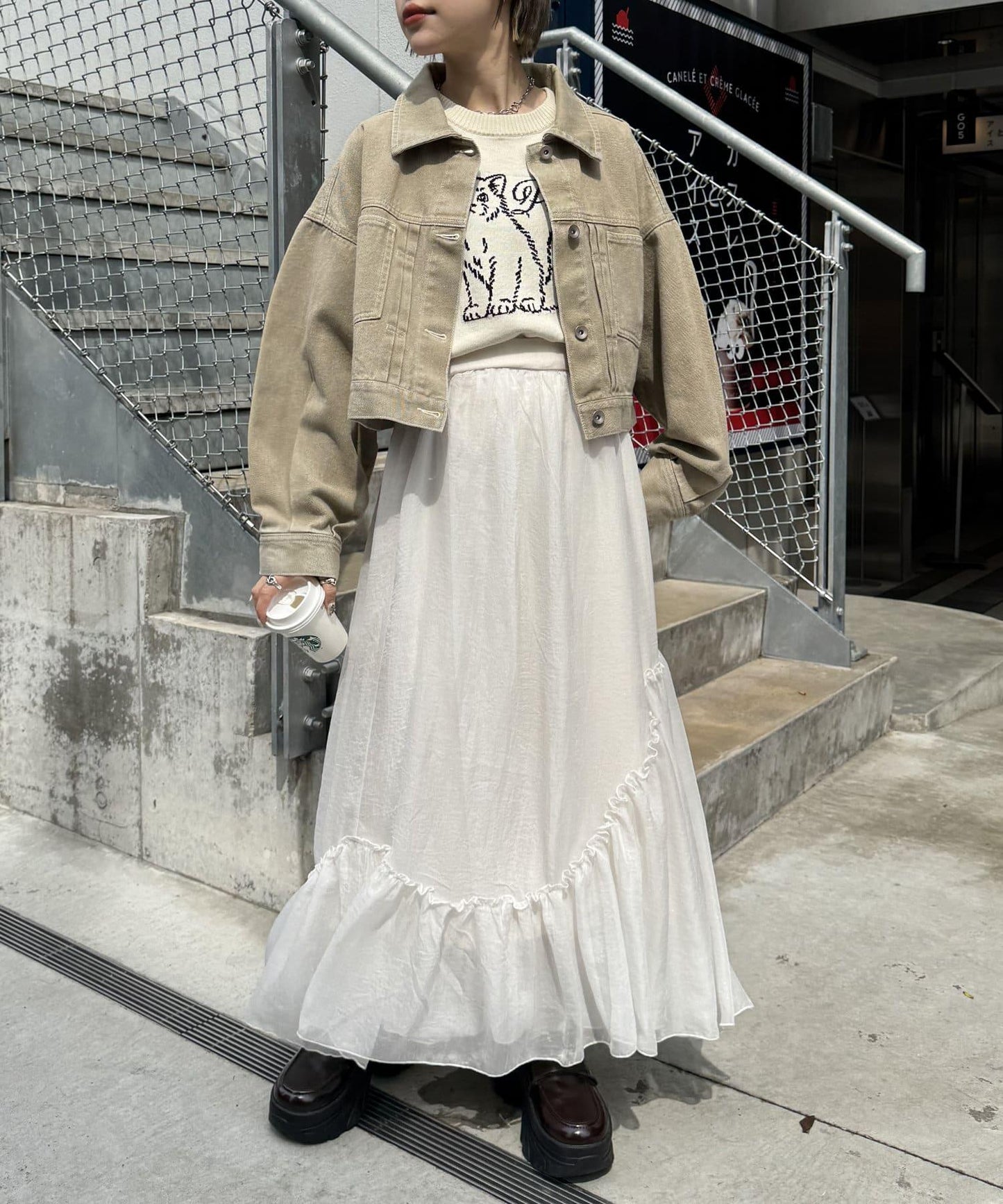 w closet 透視層疊半身裙