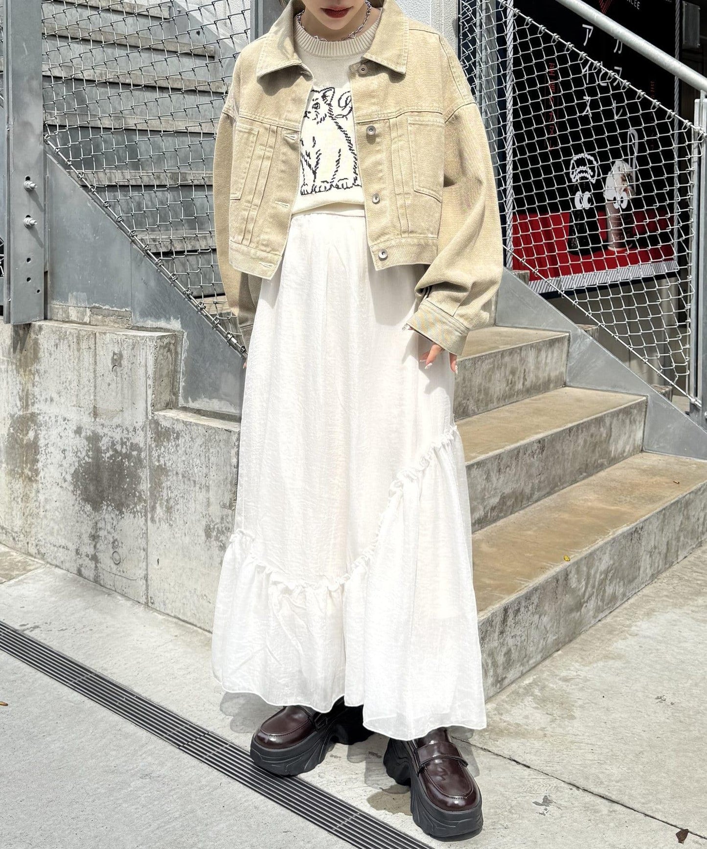 w closet 透視層疊半身裙