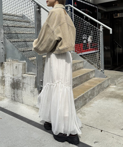 w closet 透視層疊半身裙