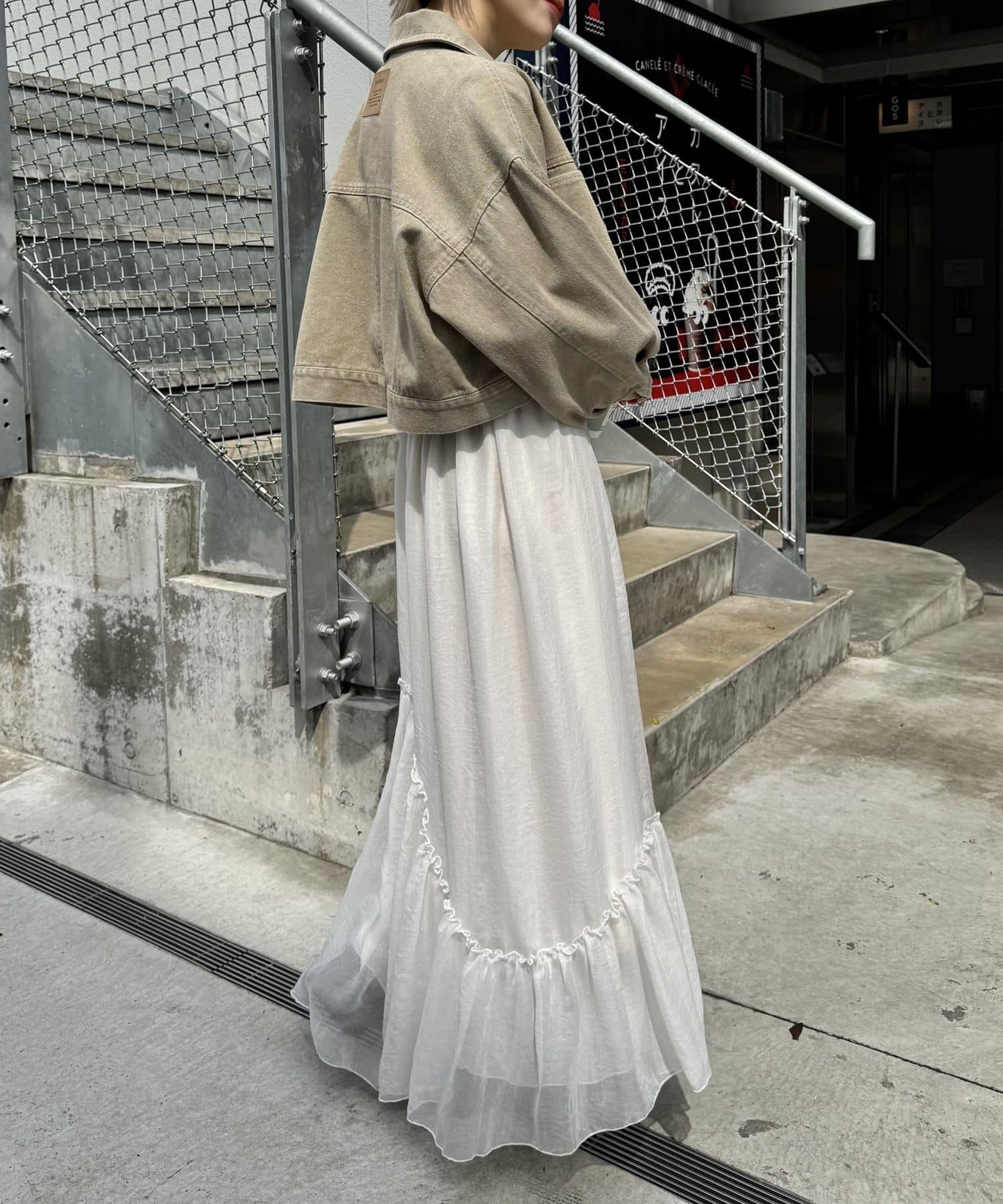 w closet 透視層疊半身裙