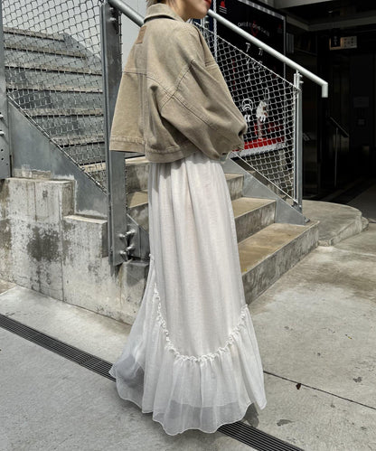 w closet 透視層疊半身裙