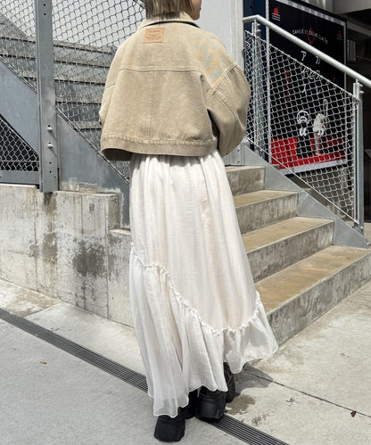 w closet 透視層疊半身裙