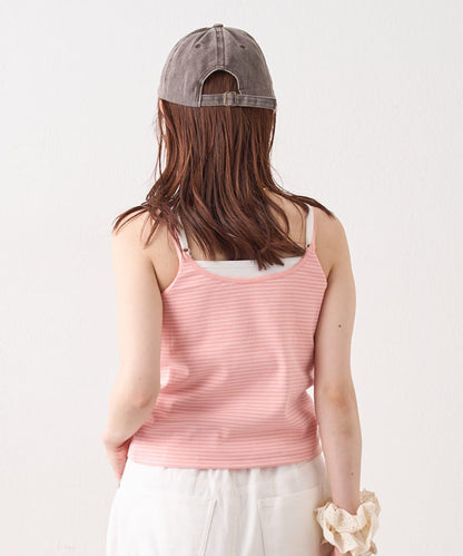 w closet 條紋蕾絲吊帶背心