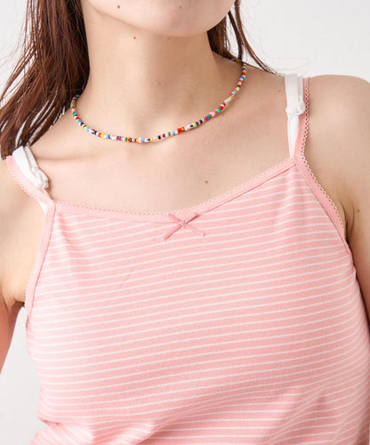 w closet 條紋蕾絲吊帶背心