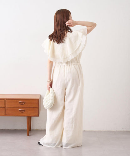 w closet 荷葉邊領設計 連體褲