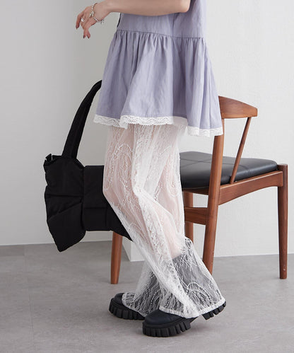 w closet 復古蕾絲 褲子