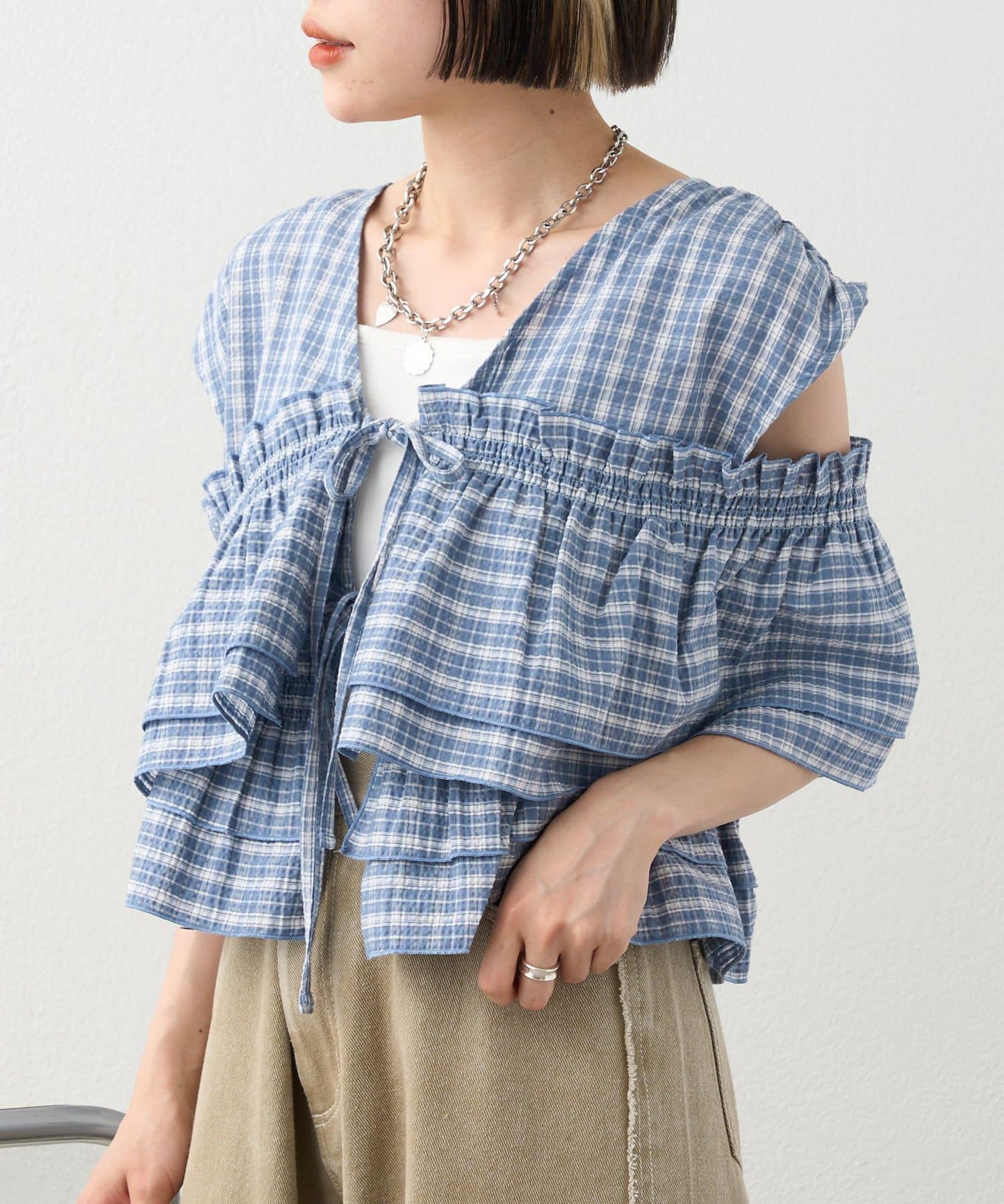 多穿法荷葉邊襯衫