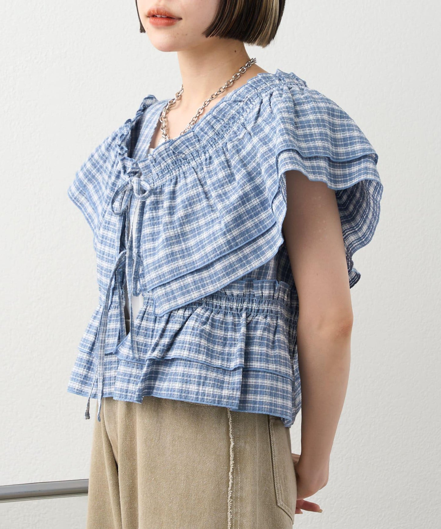 多穿法荷葉邊襯衫