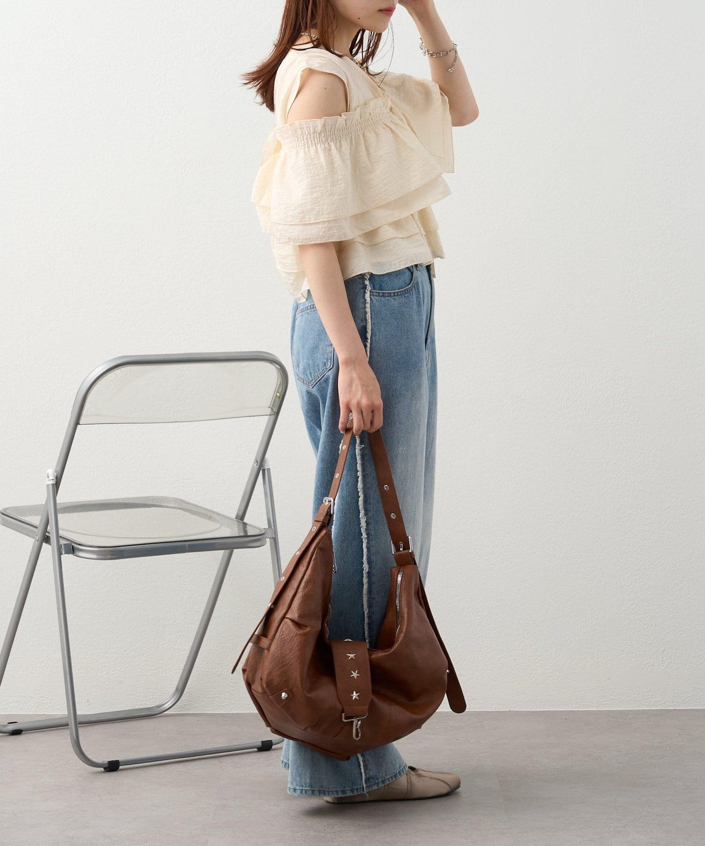 多穿法荷葉邊襯衫