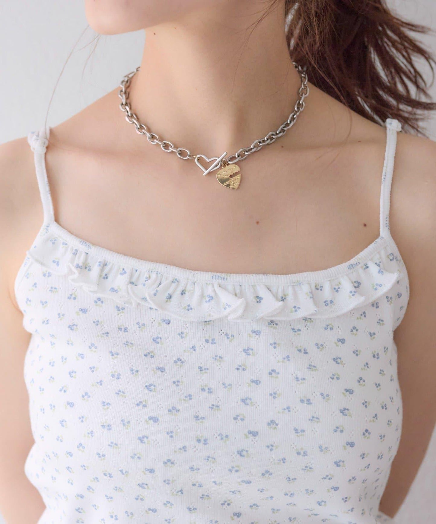 花卉圖案針織開衫+吊帶套裝