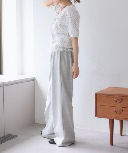 花卉圖案針織開衫+吊帶套裝