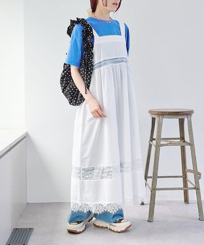 w closet 復古蕾絲長款連衣裙