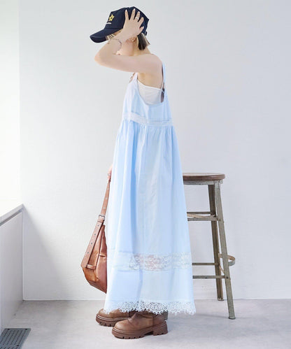 w closet 復古蕾絲長款連衣裙