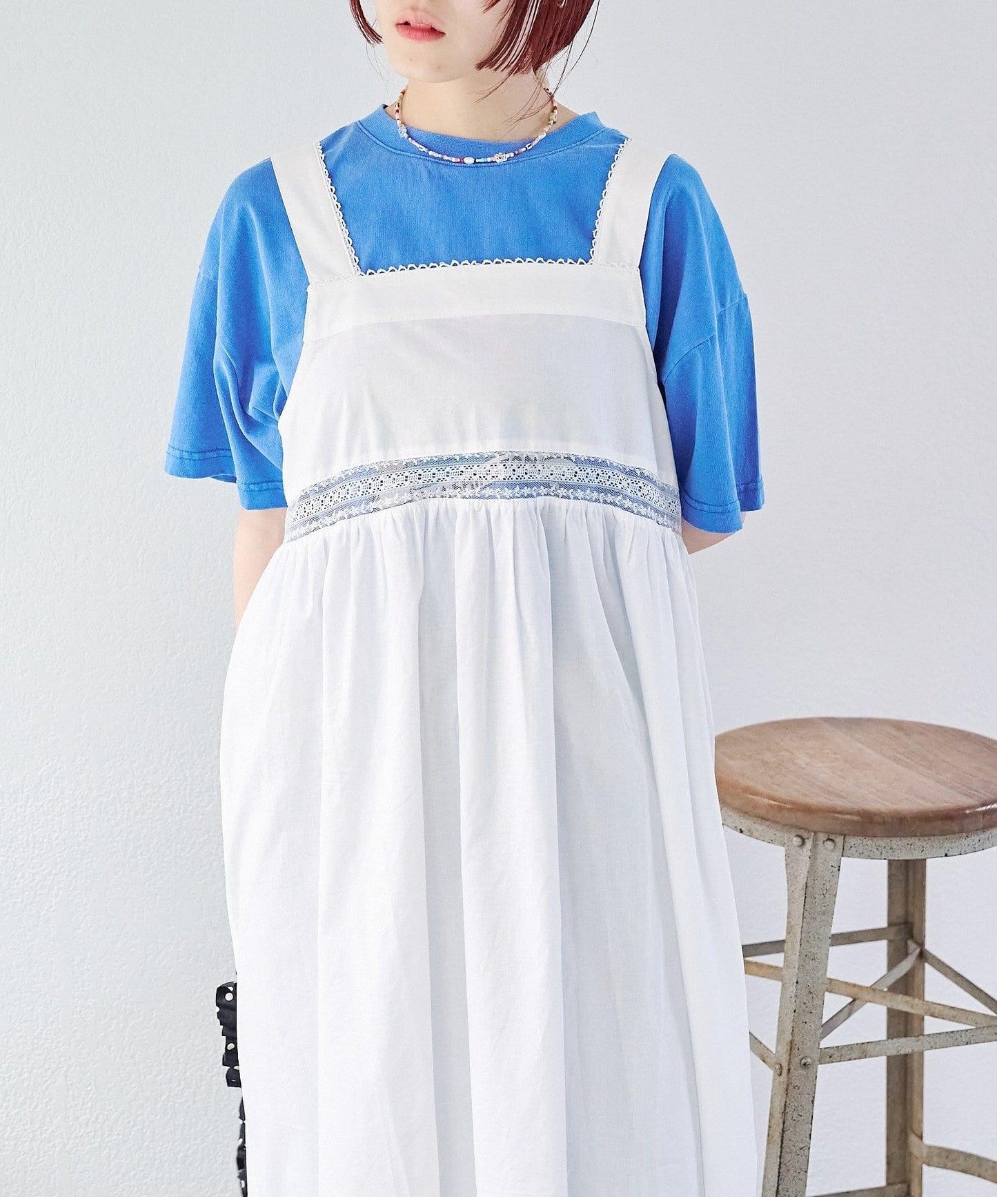 w closet 復古蕾絲長款連衣裙