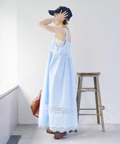 w closet 復古蕾絲長款連衣裙