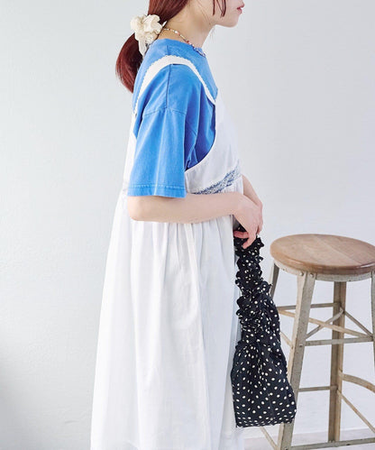 w closet 復古蕾絲長款連衣裙