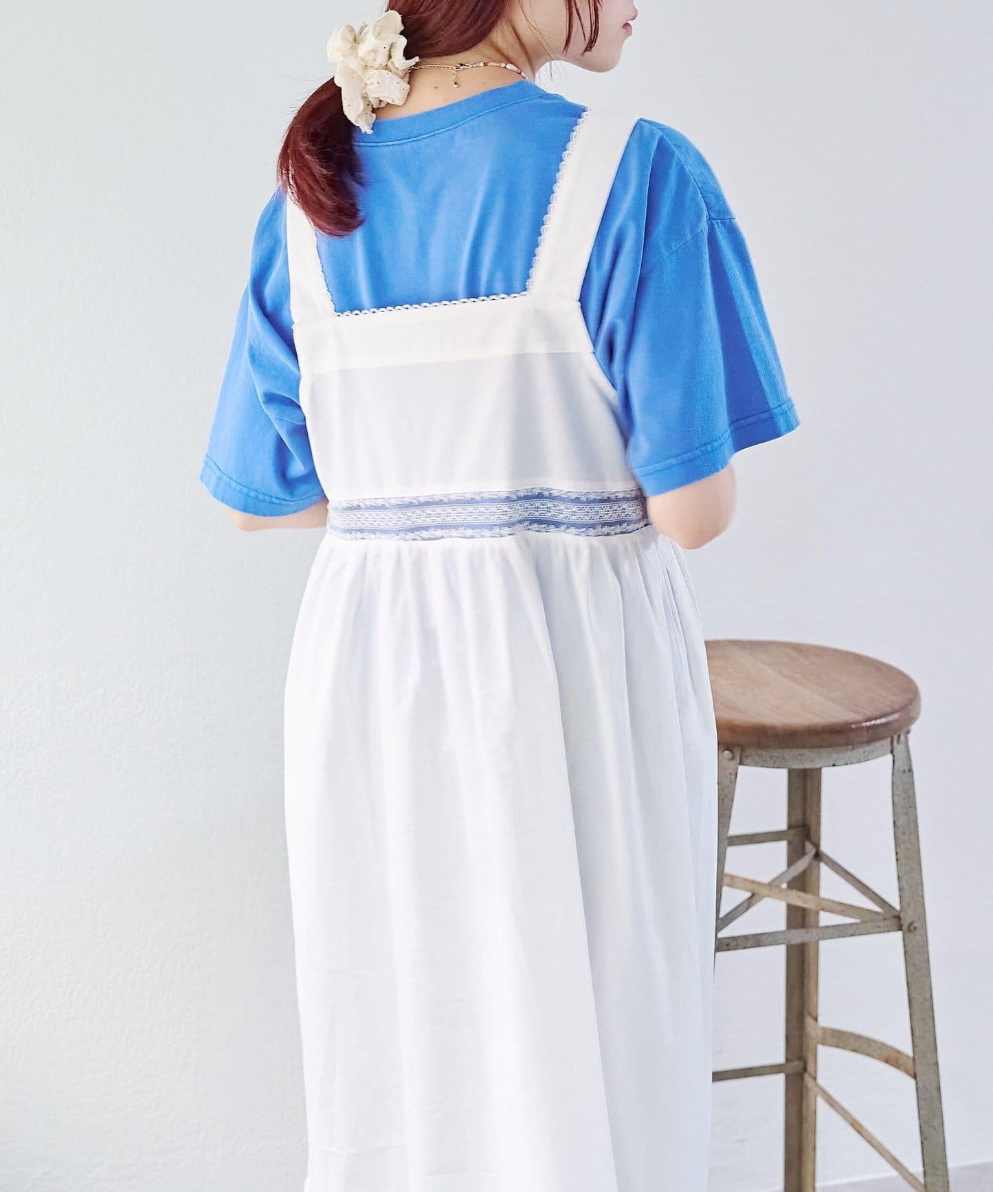 w closet 復古蕾絲長款連衣裙