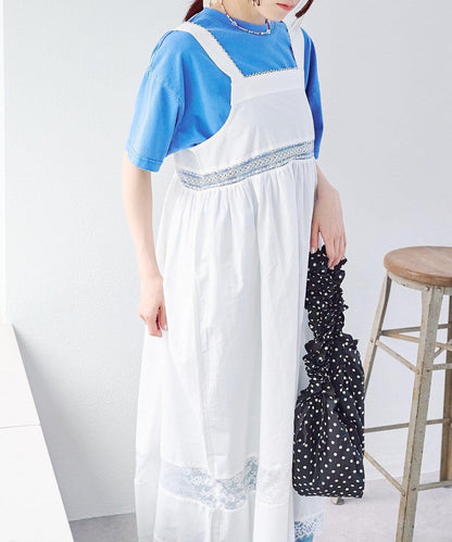 w closet 復古蕾絲長款連衣裙