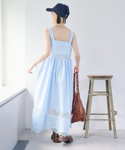 w closet 復古蕾絲長款連衣裙