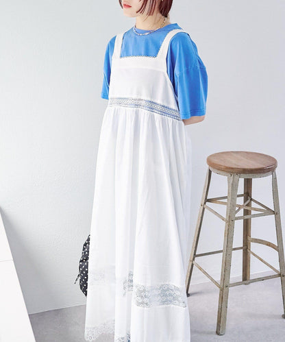 w closet 復古蕾絲長款連衣裙