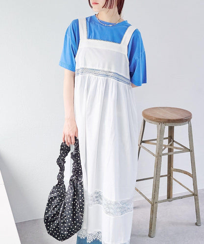 w closet 復古蕾絲長款連衣裙