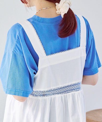 w closet 復古蕾絲長款連衣裙