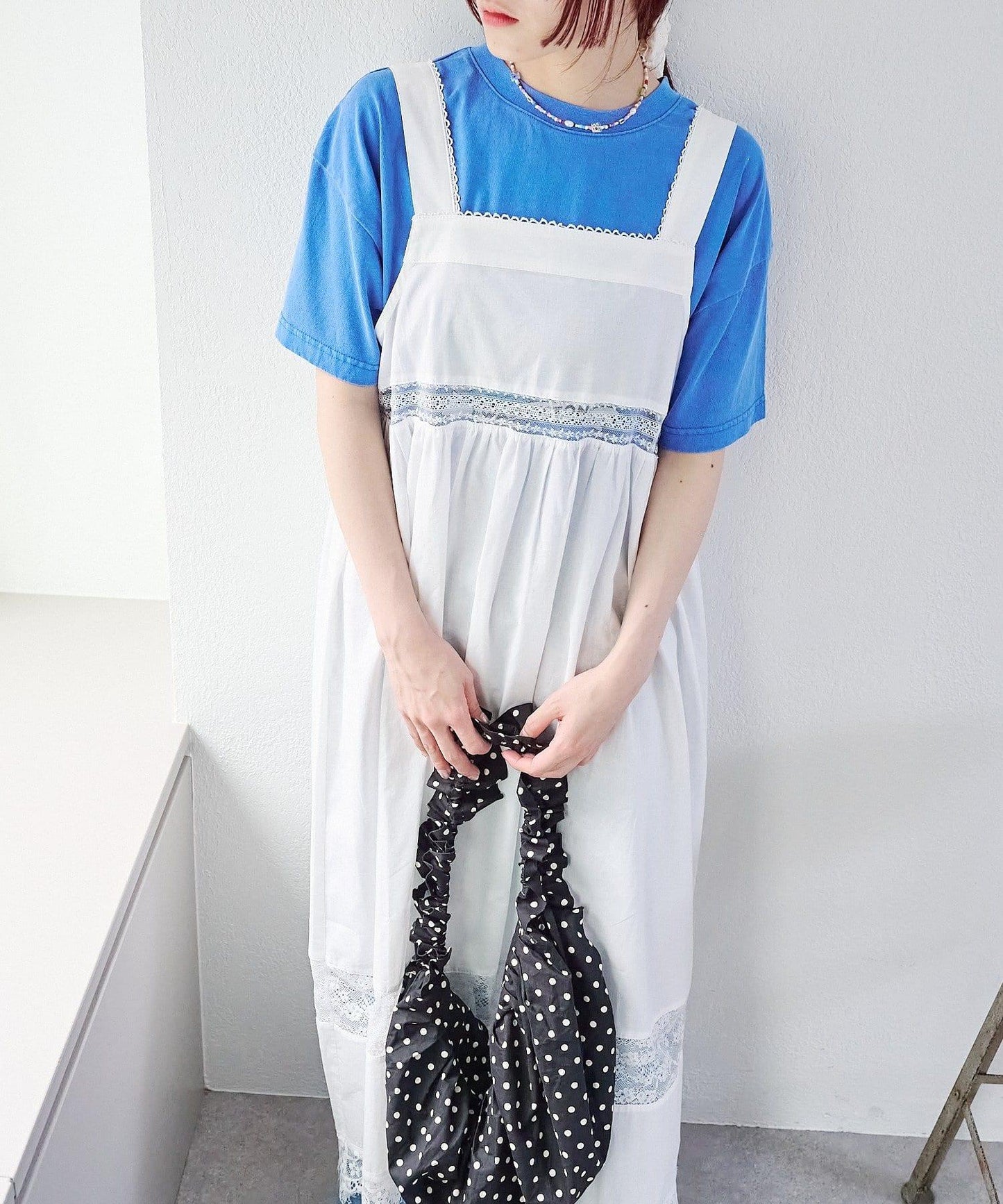 w closet 復古蕾絲長款連衣裙