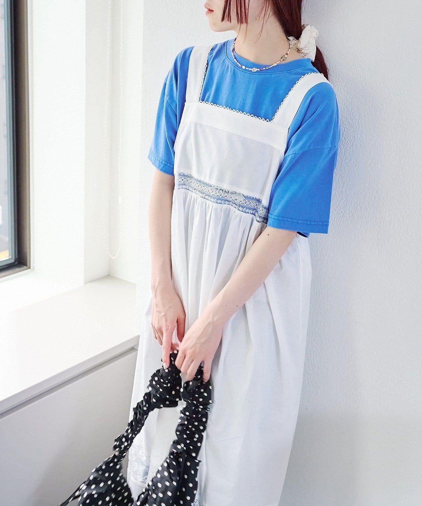 w closet 復古蕾絲長款連衣裙