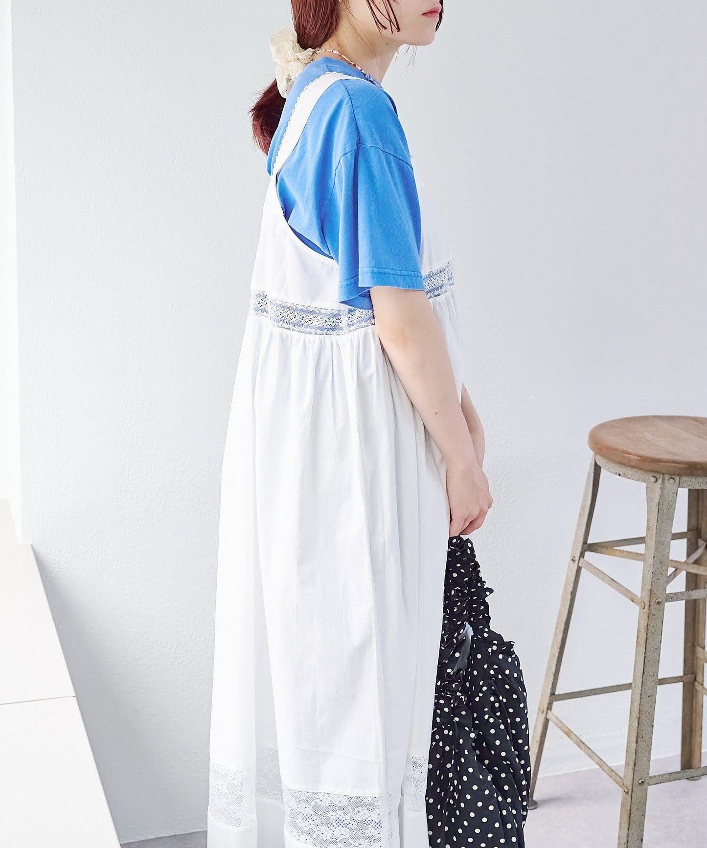 w closet 復古蕾絲長款連衣裙