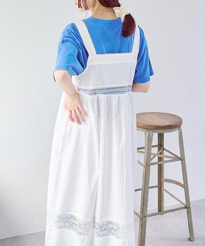 w closet 復古蕾絲長款連衣裙