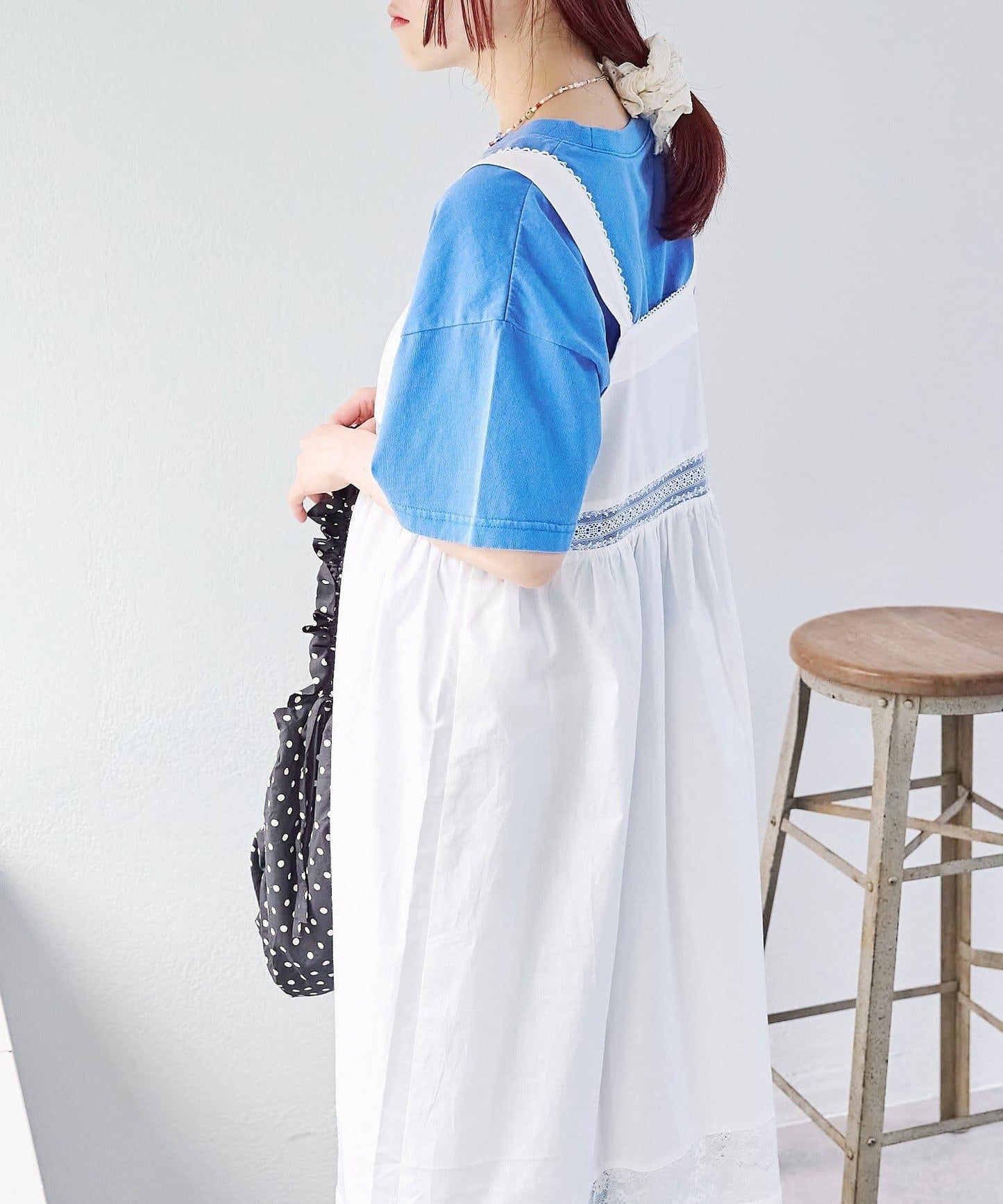 w closet 復古蕾絲長款連衣裙