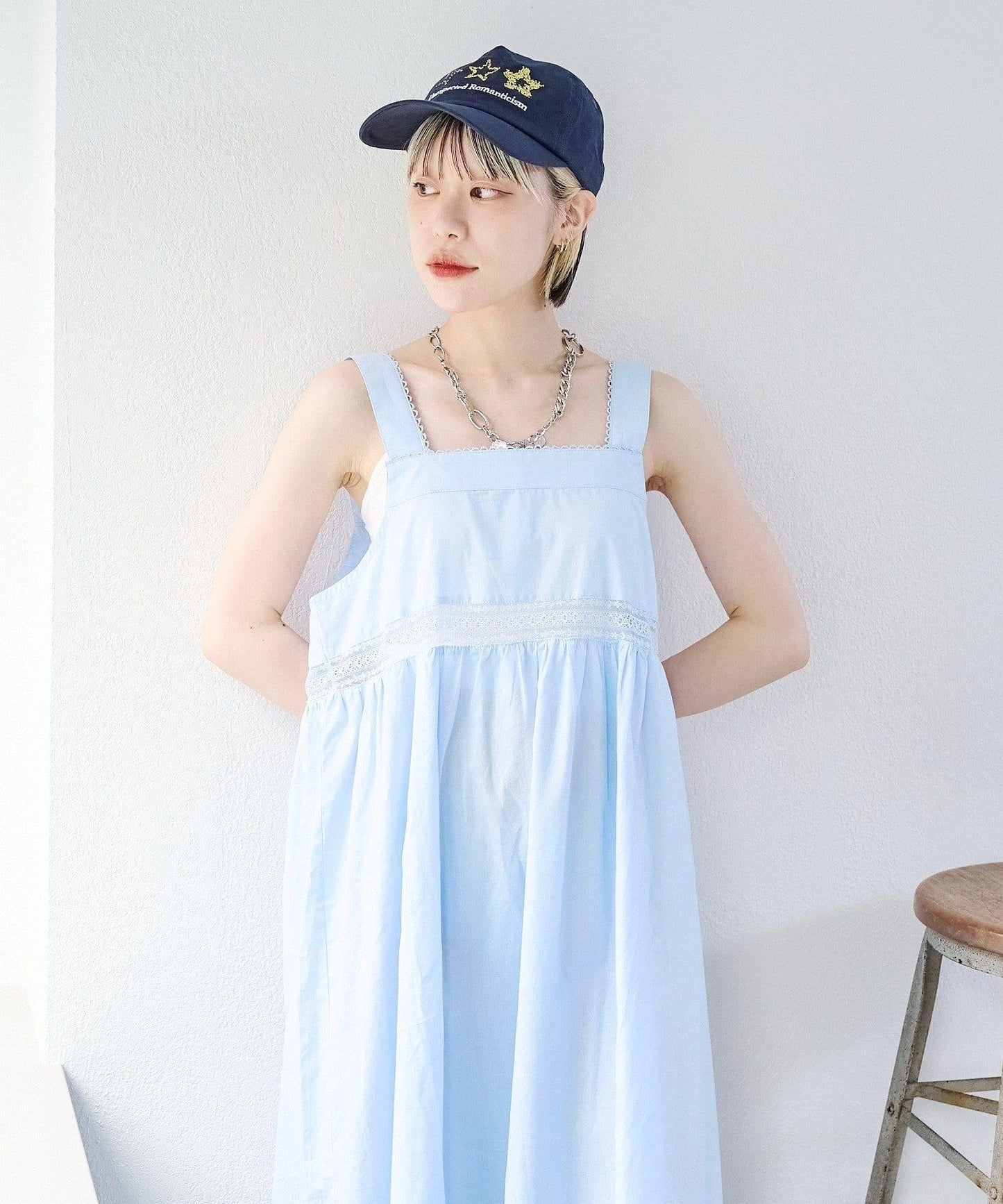 w closet 復古蕾絲長款連衣裙