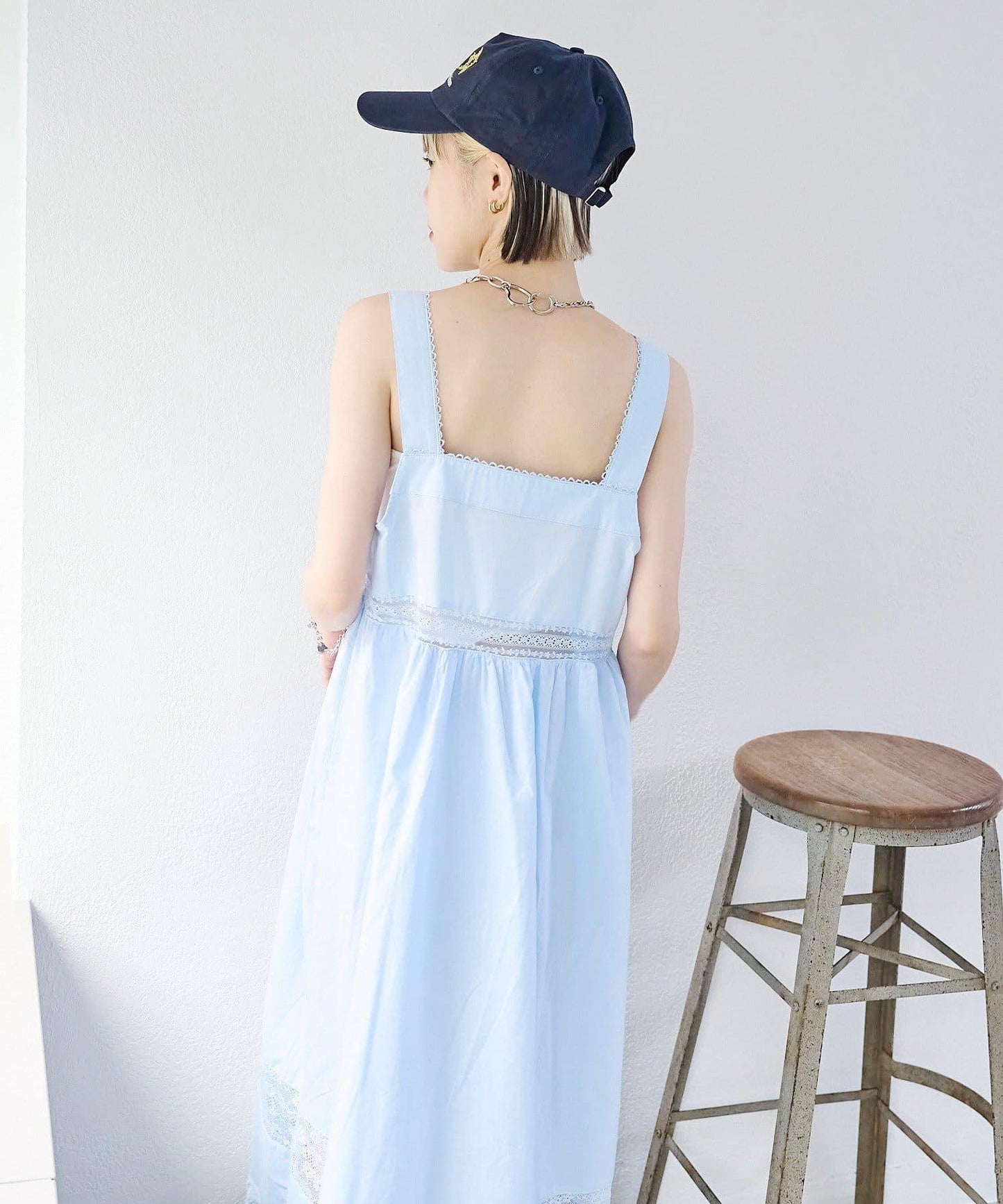 w closet 復古蕾絲長款連衣裙