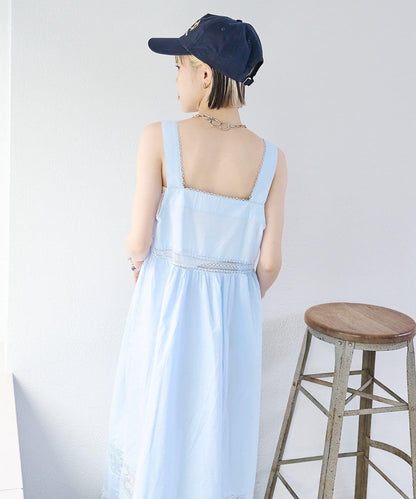 w closet 復古蕾絲長款連衣裙