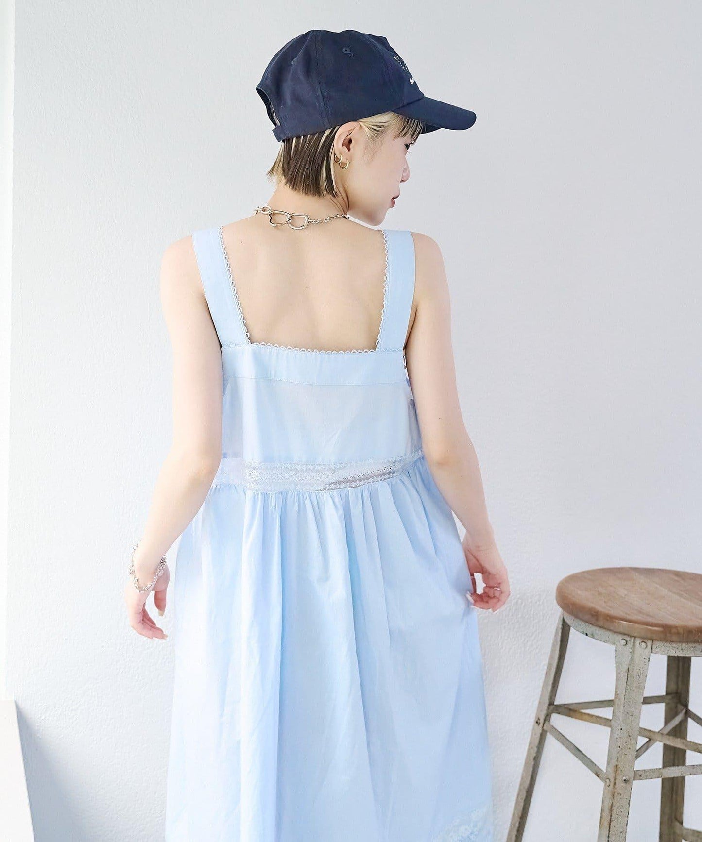 w closet 復古蕾絲長款連衣裙