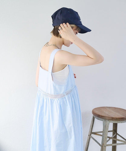 w closet 復古蕾絲長款連衣裙