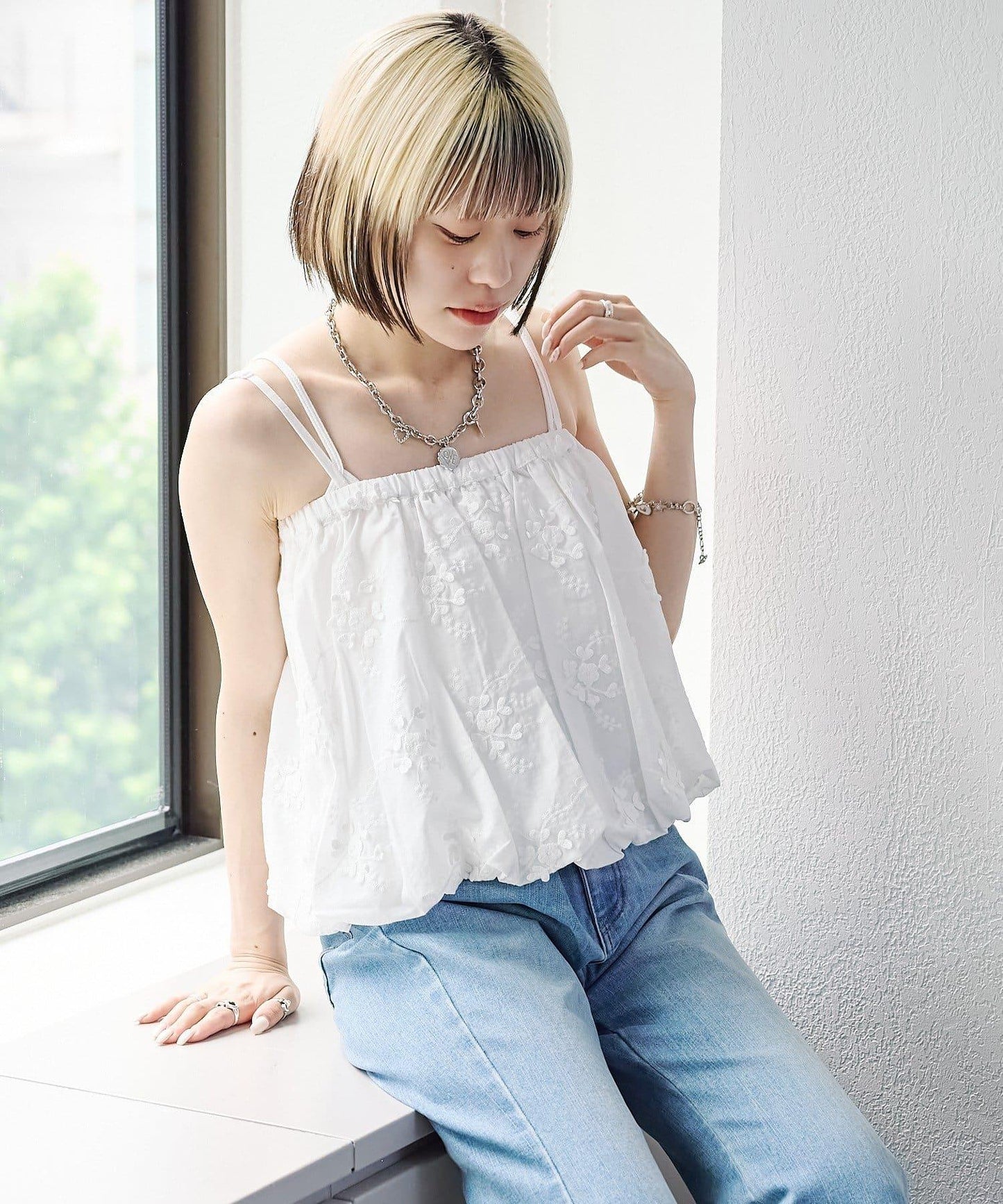 2WAY 氣球廓形 蕾絲 吊帶背心