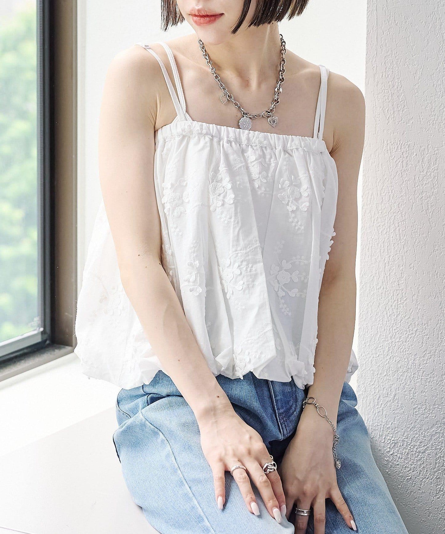 2WAY 氣球廓形 蕾絲 吊帶背心